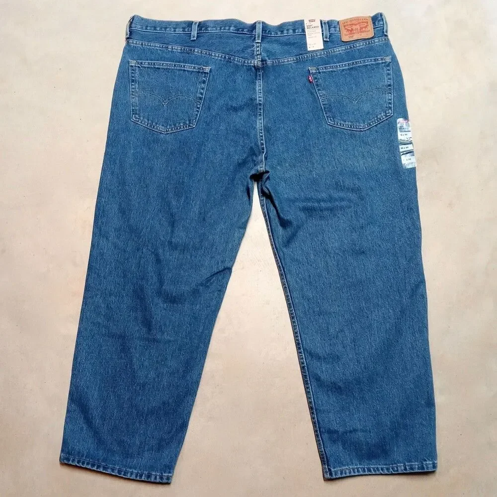 NWT Levis 550 Mens Jeans Size 52x30 Relaxed Fit Blue Denim Tapered Big & Tall